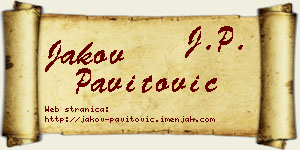 Jakov Pavitović vizit kartica